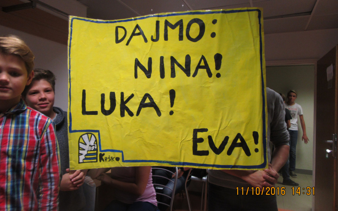 11. 10. 2016 – Nina, Luka in Eva zmagali na Malih sivih celicah